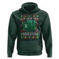 Funny Christmas Freak In The Sheets Hoodie Excel Spreadsheets Office Ugly Christmas Accountant Gift