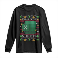 Funny Christmas Freak In The Sheets Long Sleeve Shirt Excel Spreadsheets Office Ugly Christmas Accountant Gift