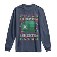 Funny Christmas Freak In The Sheets Long Sleeve Shirt Excel Spreadsheets Office Ugly Christmas Accountant Gift