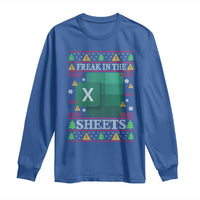 Funny Christmas Freak In The Sheets Long Sleeve Shirt Excel Spreadsheets Office Ugly Christmas Accountant Gift