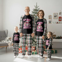 Skibidi Rizzmas Christmas Plaid Pajama Set Rizz Santa Pink Bubble Gum Funny Xmas Girl Kids Gen Alpha - Wonder Print Shop