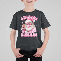 Skibidi Rizzmas Christmas T Shirt For Kid Rizz Santa Pink Bubble Gum Funny Xmas Girl Kids Gen Alpha - Wonder Print Shop
