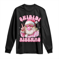 Skibidi Rizzmas Christmas Long Sleeve Shirt Rizz Santa Pink Bubble Gum Funny Xmas Girl Kids Gen Alpha