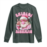 Skibidi Rizzmas Christmas Long Sleeve Shirt Rizz Santa Pink Bubble Gum Funny Xmas Girl Kids Gen Alpha