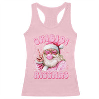 Skibidi Rizzmas Christmas Racerback Tank Top Rizz Santa Pink Bubble Gum Funny Xmas Girl Kids Gen Alpha