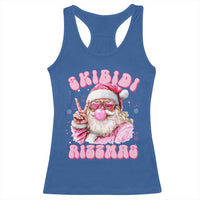 Skibidi Rizzmas Christmas Racerback Tank Top Rizz Santa Pink Bubble Gum Funny Xmas Girl Kids Gen Alpha