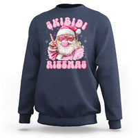 Skibidi Rizzmas Christmas Sweatshirt Rizz Santa Pink Bubble Gum Funny Xmas Girl Kids Gen Alpha - Wonder Print Shop