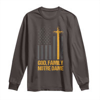 God First Family Second Then Notre Dame Long Sleeve Shirt US Flag