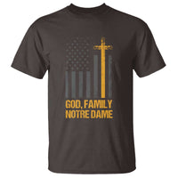 God First Family Second Then Notre Dame T Shirt US Flag