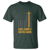 God First Family Second Then Notre Dame T Shirt US Flag