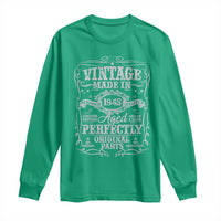80th Birthday Gift Long Sleeve Shirt Vintage Born 1945 Turning 80 Year Old - Wonder Print Shop