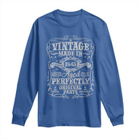 80th Birthday Gift Long Sleeve Shirt Vintage Born 1945 Turning 80 Year Old - Wonder Print Shop
