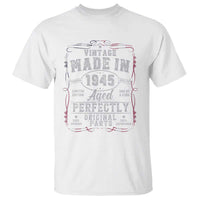 Vintage 1945 T Shirt Aged Perfectly 80th Birthday Gift American Flag - Wonder Print Shop
