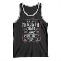 Vintage 1945 Tank Top Aged Perfectly 80th Birthday Gift American Flag - Wonder Print Shop