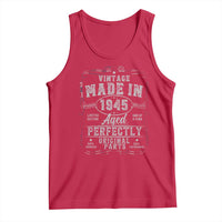 Vintage 1945 Tank Top Aged Perfectly 80th Birthday Gift American Flag - Wonder Print Shop