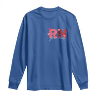 Personalized Registered Nurse Long Sleeve Shirt Custom Name Cute Nurse Gift Valentines Day Heart