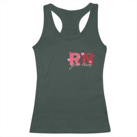 Personalized Registered Nurse Racerback Tank Top Custom Name Cute Nurse Gift Valentines Day Heart