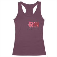 Personalized Registered Nurse Racerback Tank Top Custom Name Cute Nurse Gift Valentines Day Heart