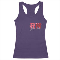 Personalized Registered Nurse Racerback Tank Top Custom Name Cute Nurse Gift Valentines Day Heart