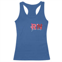 Personalized Registered Nurse Racerback Tank Top Custom Name Cute Nurse Gift Valentines Day Heart