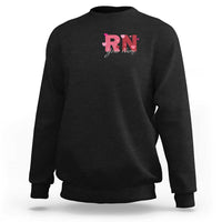 Personalized Registered Nurse Sweatshirt Custom Name Cute Nurse Gift Valentines Day Heart