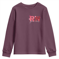 Personalized Registered Nurse Youth Sweatshirt Custom Name Cute Nurse Gift Valentines Day Heart