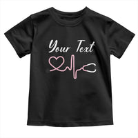 Personalized Nurse Toddler T Shirt Custom Name Nurse Gift Heartbeat Valentines Day Heart
