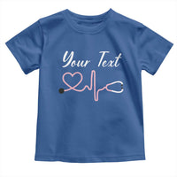 Personalized Nurse Toddler T Shirt Custom Name Nurse Gift Heartbeat Valentines Day Heart