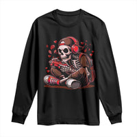Valentine Skeleton Gamer Long Sleeve Shirt Video Gaming Kids Boys
