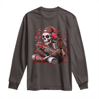 Valentine Skeleton Gamer Long Sleeve Shirt Video Gaming Kids Boys