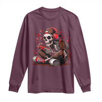 Valentine Skeleton Gamer Long Sleeve Shirt Video Gaming Kids Boys