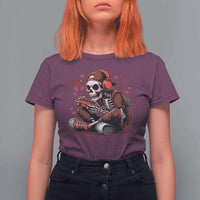 Valentine Skeleton Gamer T Shirt For Women Video Gaming Kids Boys