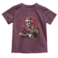 Valentine Skeleton Gamer Toddler T Shirt Video Gaming Kids Boys
