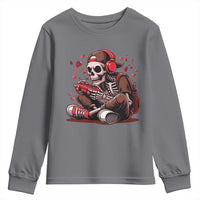 Valentine Skeleton Gamer Youth Sweatshirt Video Gaming Kids Boys
