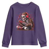 Valentine Skeleton Gamer Youth Sweatshirt Video Gaming Kids Boys