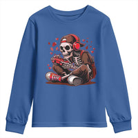 Valentine Skeleton Gamer Youth Sweatshirt Video Gaming Kids Boys