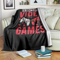 Funny Valentines Gamer Throw Blanket V is for Video Games - Wonder Print Shop