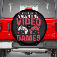 Funny Valentines Gamer Spare Tire Cover V is for Video Games - Wonder Print Shop