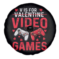 Funny Valentines Gamer Spare Tire Cover V is for Video Games - Wonder Print Shop