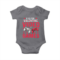 Funny Valentines Gamer Baby Onesie V is for Video Games - Wonder Print Shop