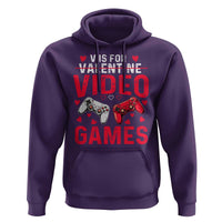 Funny Valentines Gamer Hoodie V is for Video Games - Wonder Print Shop