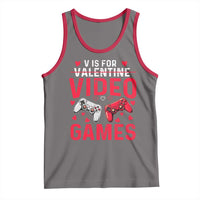 Funny Valentines Gamer Tank Top V is for Video Games - Wonder Print Shop