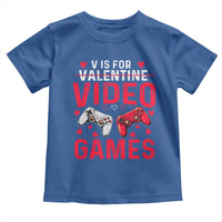 Funny Valentines Gamer Toddler T Shirt V is for Video Games - Wonder Print Shop