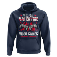 Funny Valentines Day Gamer Hoodie V Is For Video Games Toddler Boy Men Gift