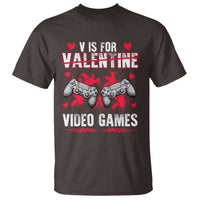 Funny Valentines Day Gamer T Shirt V Is For Video Games Toddler Boy Men Gift