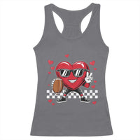Funny Valentines Day Gamer Racerback Tank Top Gamer Heartbeat Video Games Gaming