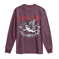 Valentines Party Retro Cupid Stunt Long Sleeve Shirt