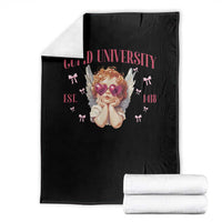 Cupid University Throw Blanket Cute Valentines Day Funny College - Wonder Print Shop