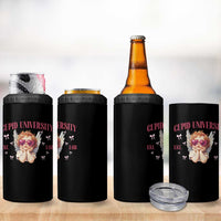 Cupid University 4 in 1 Can Cooler Tumbler Cute Valentines Day Funny College - Wonder Print Shop