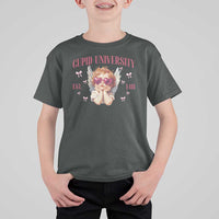 Cupid University T Shirt For Kid Cute Valentines Day Funny College - Wonder Print Shop